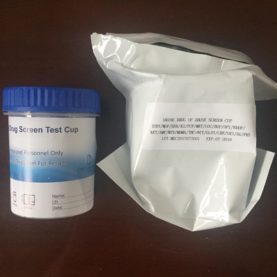 Os testes de droga de Doa colocam o painel 14 + 6 copos imediatos da casa 25 das tiras de teste da adulteração/caixa