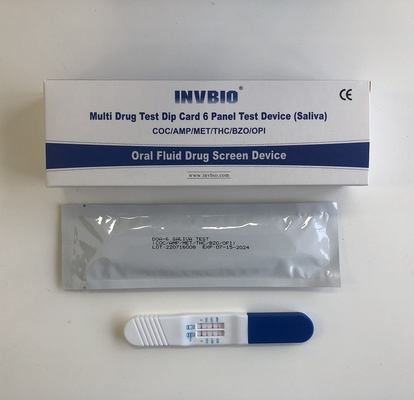 6 jogos fluidos orais ampère do teste do abuso de drogas de FDA do multi painel/ENCONTRADOS/COC/OPI/THC/BZO