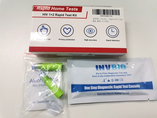 Teste rápido Kit Whole Blood 25pcs/Box do anticorpo do Hiv 1+2
