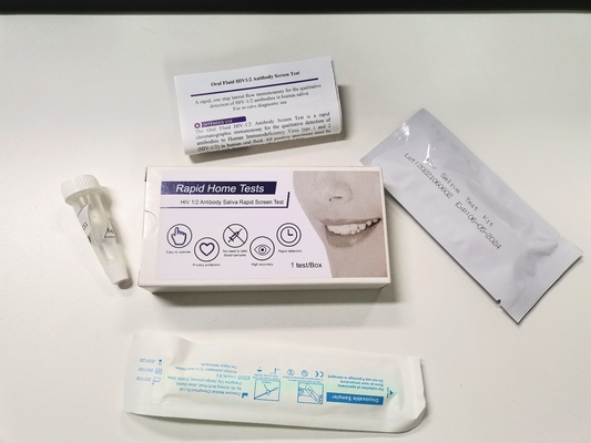 Um auto rápido dos jogos do teste do Hiv da aprovação do Fsc da etapa usa rapidamente o resultado com saliva