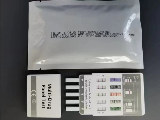 Dispositivo diagnóstico médico do cartão conveniente rápido do mergulho do teste de droga de 10 painéis do resultado