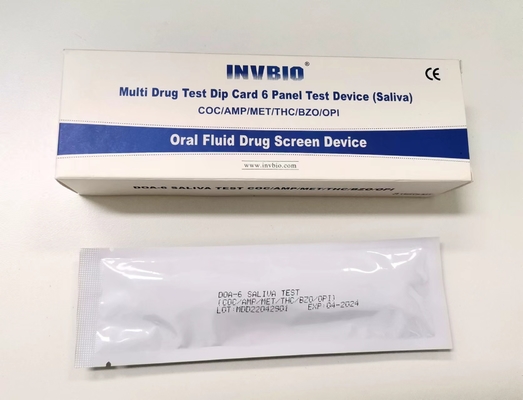 Drogas do cotonete da boca do jogo fluido oral do teste de droga da saliva de 6 painéis do teste do abuso