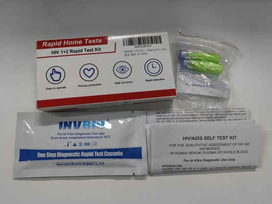Uma detecção de Kit Convenient Whole Blood Quick do teste do Hiv 1 e 2 do diagnóstico do auto da etapa