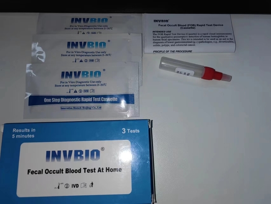 Análise de sangue oculto fecal Kit Home Use Quick Detection da etapa 1pcs um diagnóstica rápida