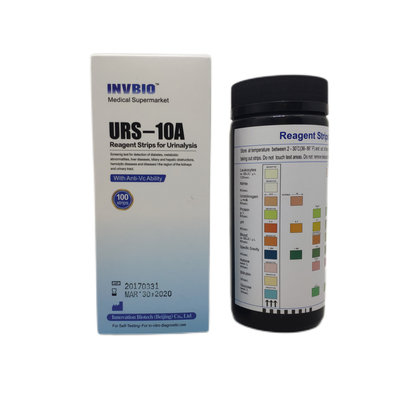 Em casa em testes de laboratório frasco de tira de urina 10 parâmetros 100 unid.