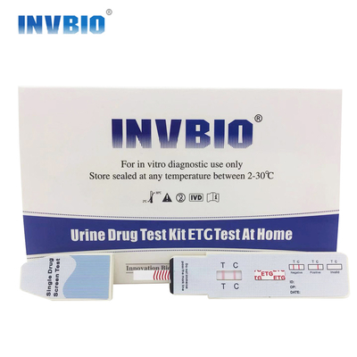 O cartão do mergulho do teste de droga da urina de Glucuronide do etilo do álcool de Etg responde rapidamente reagente médico em casa