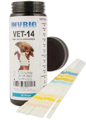 Dos parâmetros rápidos das tiras de análise à urina 14 do animal de estimação do VETERINÁRIO da entrega do tipo INVBIO mercado super