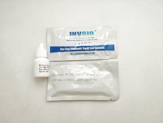 Das gavetas rápidas do teste do antígeno da malária do picovolt/PF 25 sangue inteiro
