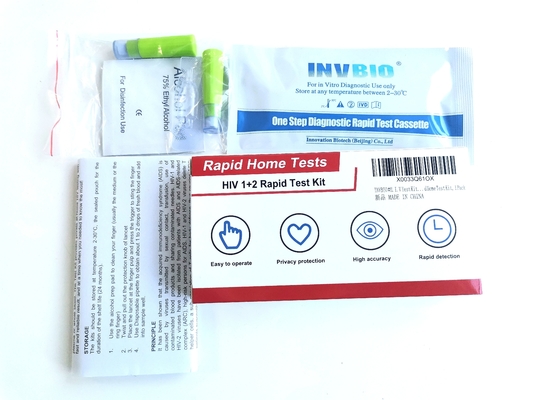 Jogos rápidos de auto-teste do teste do Hiv do ISO 13485 para o tipo do Hiv - 1 tipo - 2 em casa