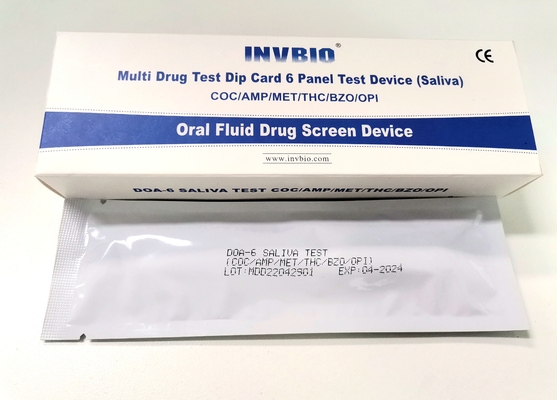 teste Kit Oral Confirm Premium Saliva do abuso de drogas do painel 50ng/ml 6