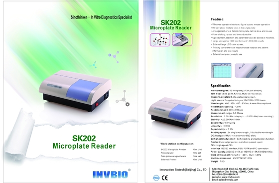 Invbio Elisa Microplate Washer With 96 Elisa Plate Reader For Lab boa
