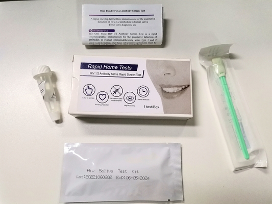 Teste fácil rápido exato do teste de tela do Hiv 1&amp;2 em casa sem saliva do sangue oral