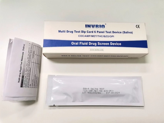 Teste de droga fluido oral altamente exato Kit For Private Identify Health de 6 painéis
