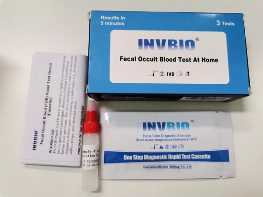 Uma análise de sangue oculto fecal diagnóstica rápida Kit Home Use da etapa