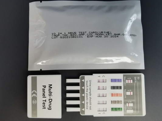 Alta precisão Doa abuso de drogas Kit de teste Painel 10 Multi Drogas Screen Urina em casa