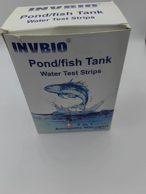 Kit de teste de qualidade da água para tanque de peixes de aquário 7 em 1 tiras 100/pacote