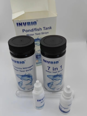 Kit de teste de qualidade da água para tanque de peixes de aquário 7 em 1 tiras 100/pacote