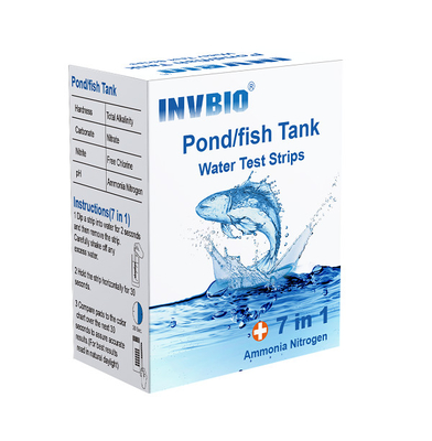 Teste de água de aquário Invbio de alta precisão Listas de amônia nitratos Teste de chumbo do tanque de peixe