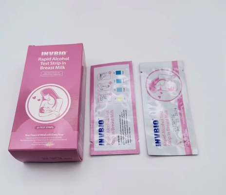 Facil de usar Lentes de teste de álcool do leite materno 25 testes por embalagem