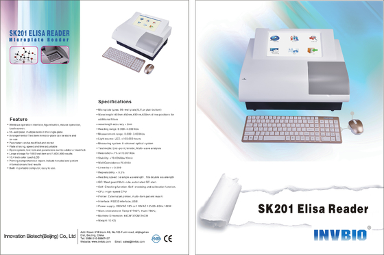 Analisador de Elisa Microplate Reader Clinical Chemistry do canal SK201 8