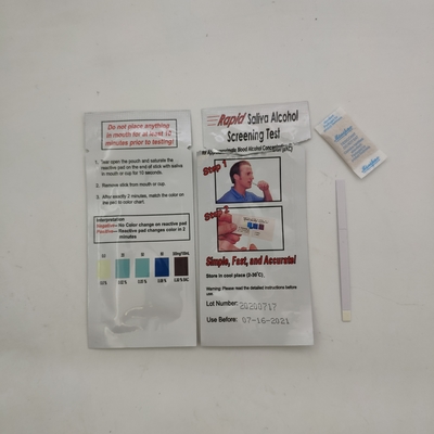Tira de teste 25 do álcool da saliva da etapa de INVBIO tiras pessoais de uma/caixa