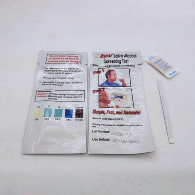 Tira de teste 25 do álcool da saliva da etapa de INVBIO tiras pessoais de uma/caixa