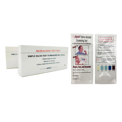 Da gaveta rápida do teste do uso da casa o teste oral do álcool descasca o empacotamento do OEM