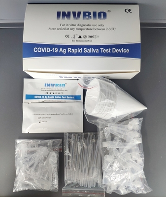 Teste 100% rápido de Covid 19 da especificidade Kit Saliva Spit Test Card