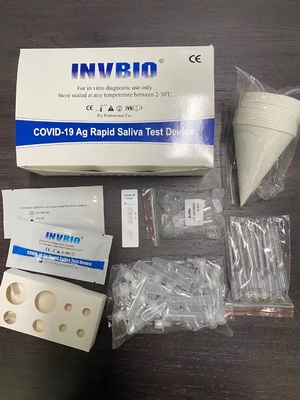 Teste 100% rápido de Covid 19 da especificidade Kit Saliva Spit Test Card