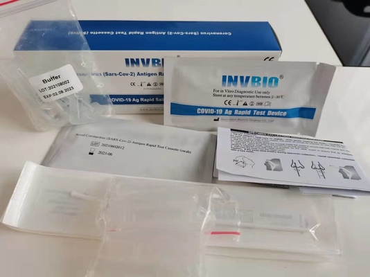 Do teste nasal rápido do antígeno do cotonete de SARS-CoV-2 lista comum da UE de Kit Card Rtk em casa
