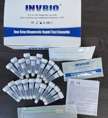 Precisão rápida do jogo 98,21% do teste do antígeno da saliva de SARS-CoV-2 Coronavirus