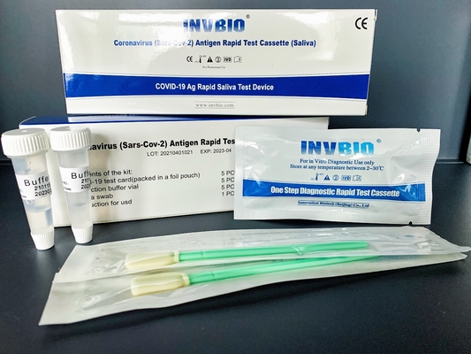 Caixa de auto-teste do jogo 25pcs/da saliva do antígeno de SARS-CoV-2 Coronavirus