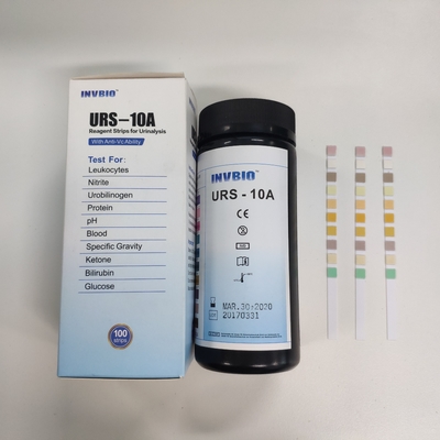 Detecção qualitativa rápida das tiras de teste da urinálise do parâmetro do teste 10 do CE